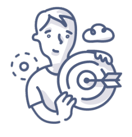 Illustration d’un étudiant visant une cible, symbole de l’objectif concours